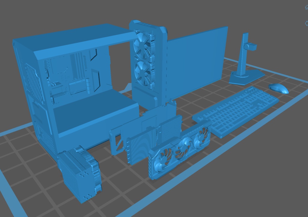 ゲーミングPC ミニチュア【STLデータ】