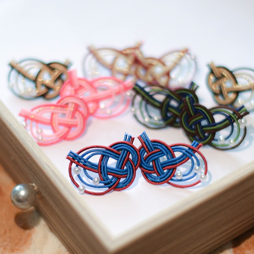 【お品書き】あわじ結びイヤリング・ピアス