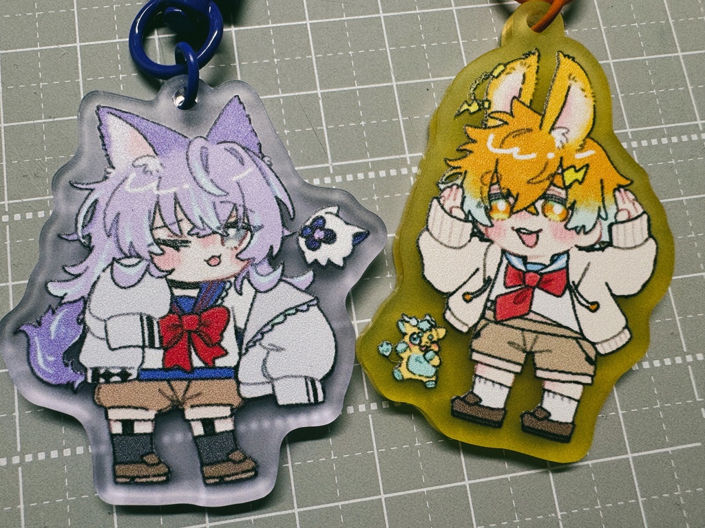 うさねこアクリルキーホルダー