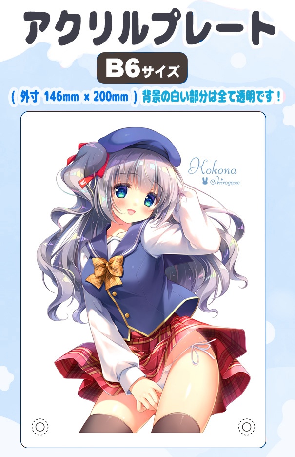 アクリルプレートB6サイズ