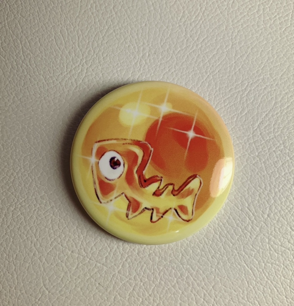 【スプケ19グッズ】金イクラ缶バッジ