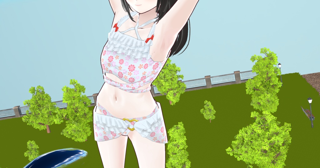 フリル付き水着