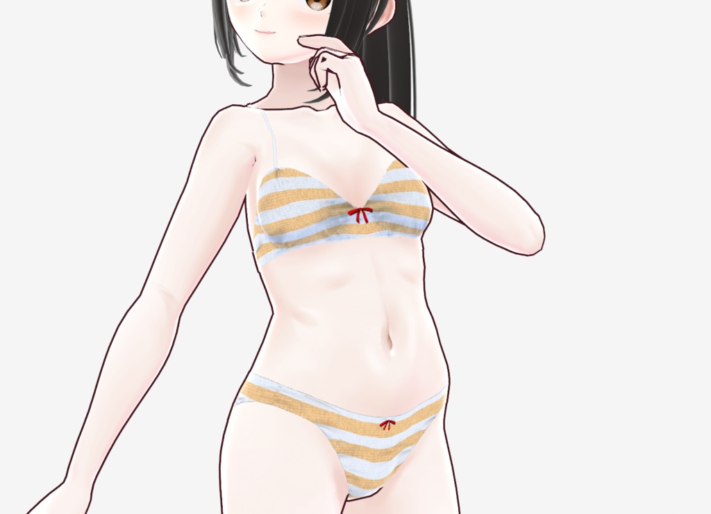【Vroid】しましま下着