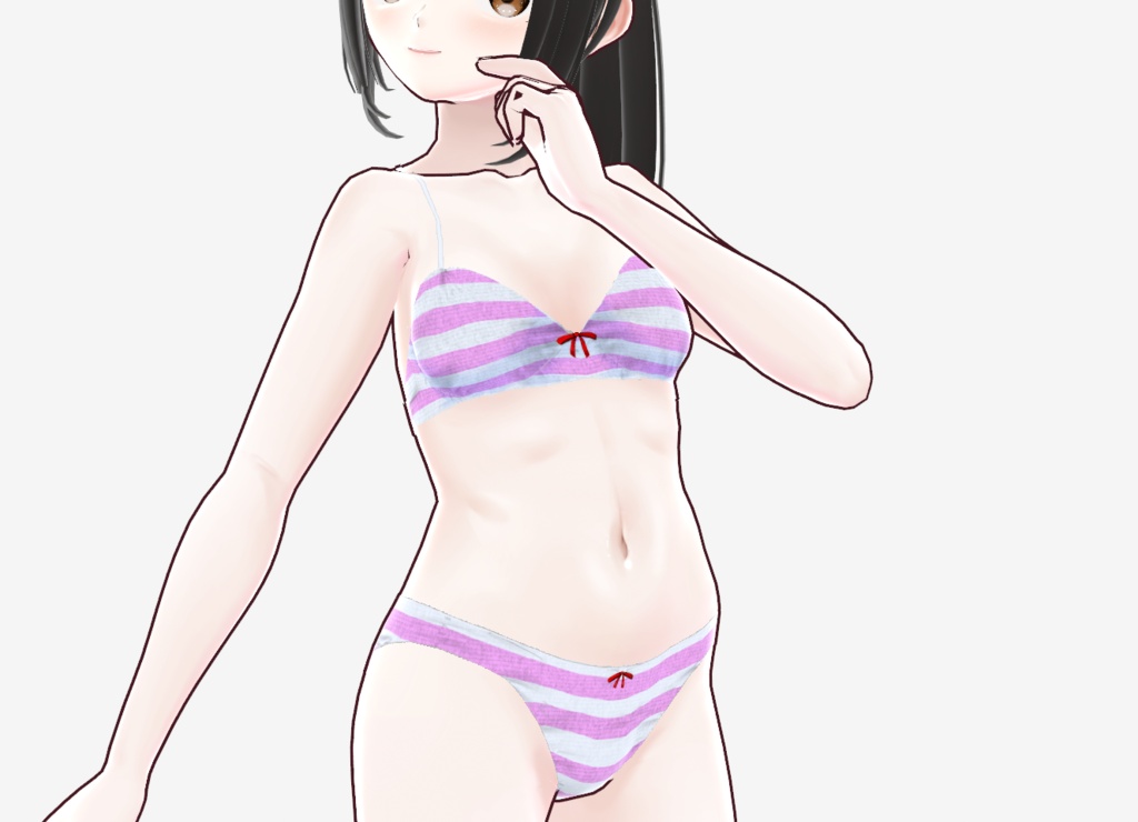 【Vroid】しましま下着