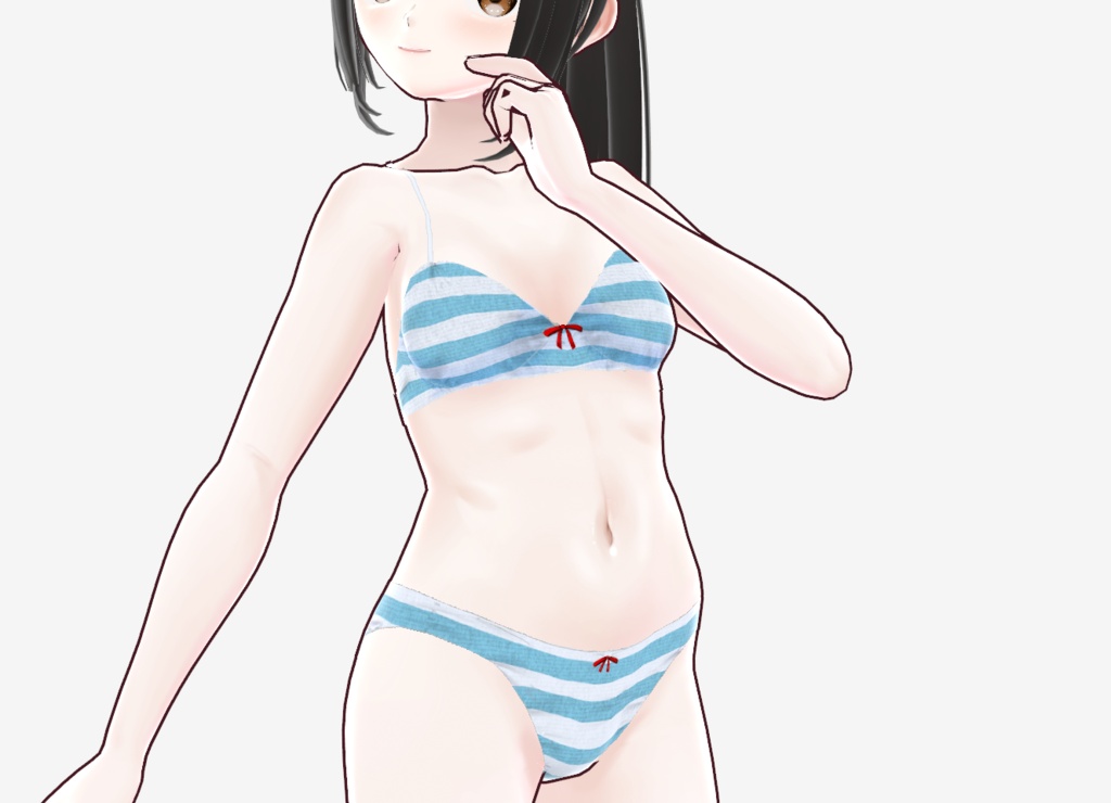 【Vroid】しましま下着