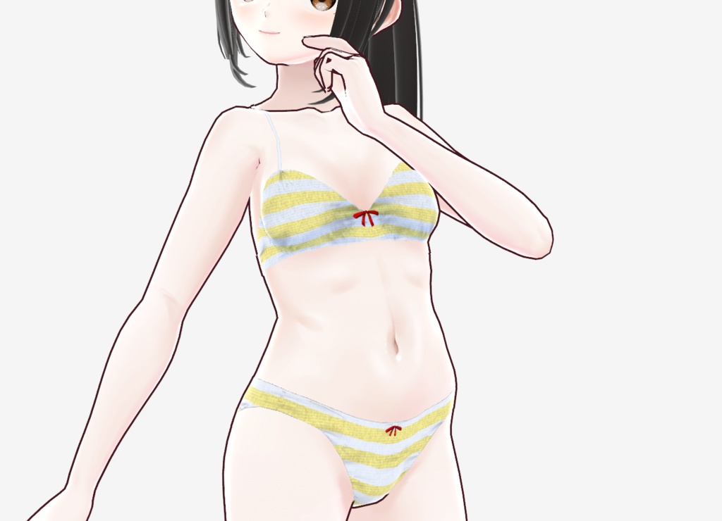 【Vroid】しましま下着