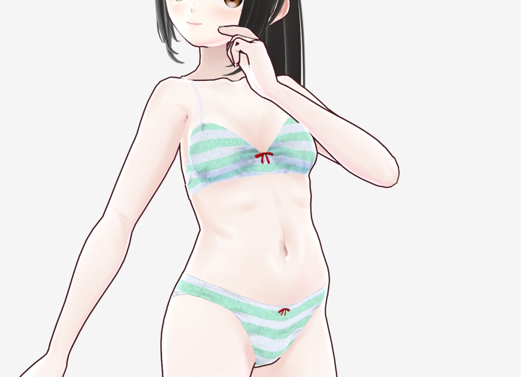 【Vroid】しましま下着