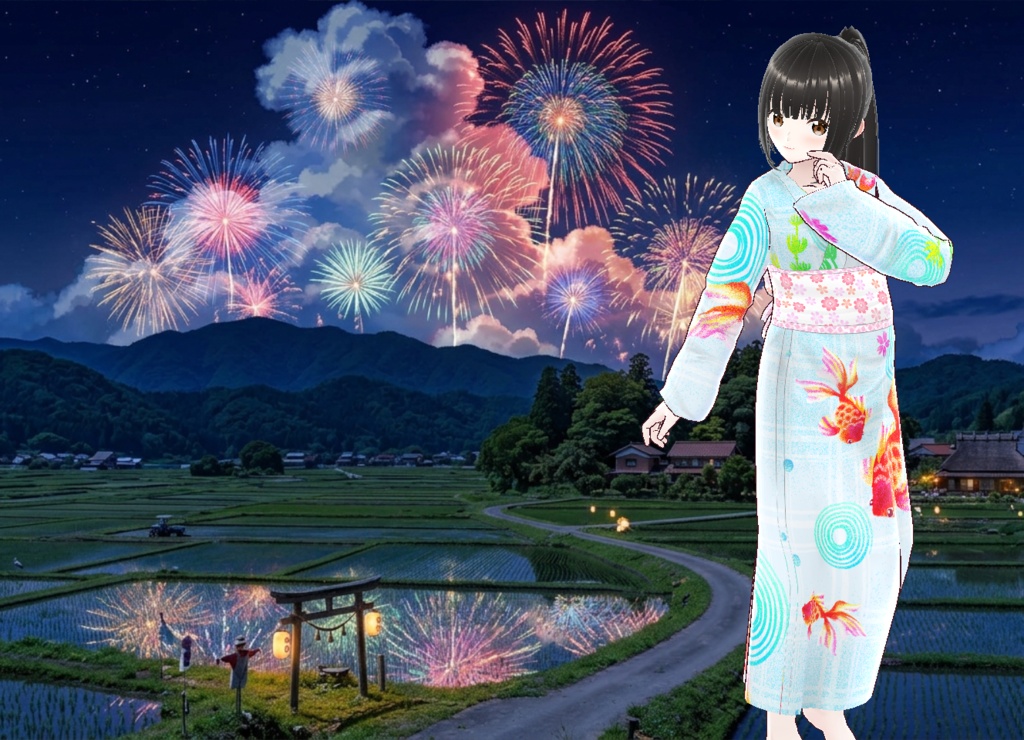 浴衣(金魚柄)