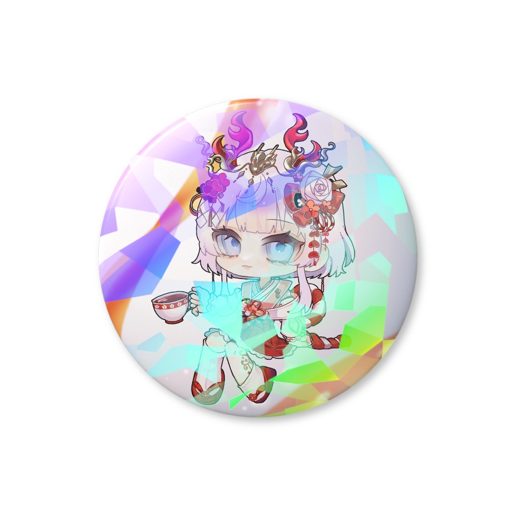 【期間限定】杏森李1周年記念_ホログラム缶バッジ