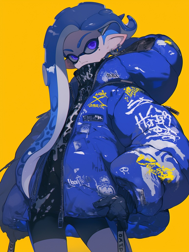 Splatoon x Street Fighter 6 (pink and blue jumper)