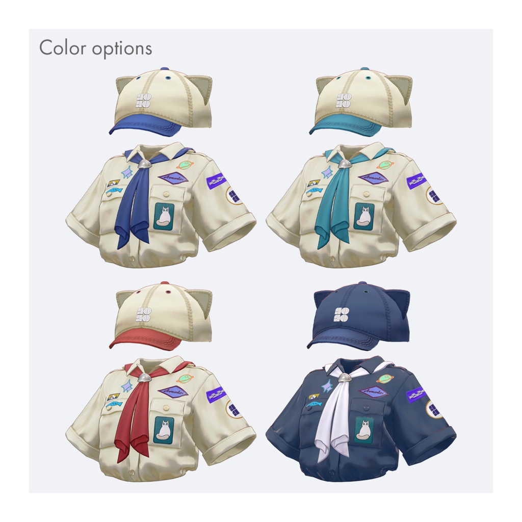 【複数アバターセミ対応】探検服