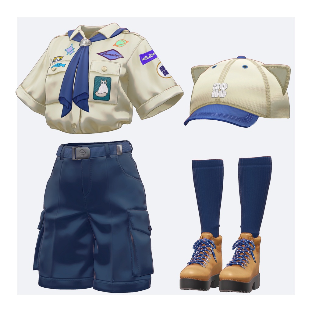 【複数アバターセミ対応】探検服