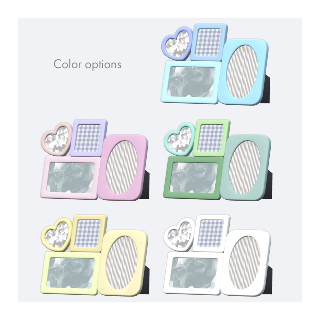 4面ハートフォトフレーム