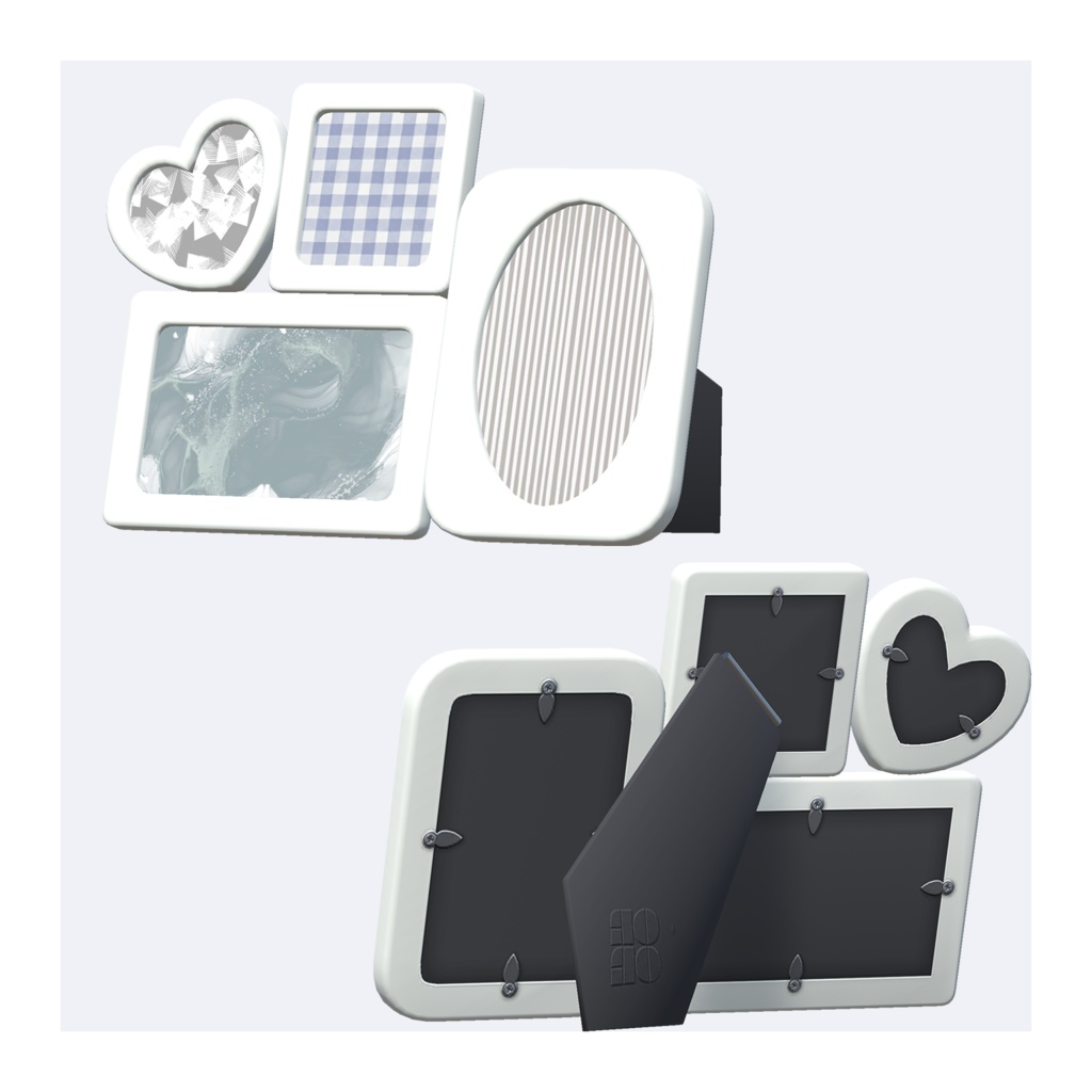 4面ハートフォトフレーム