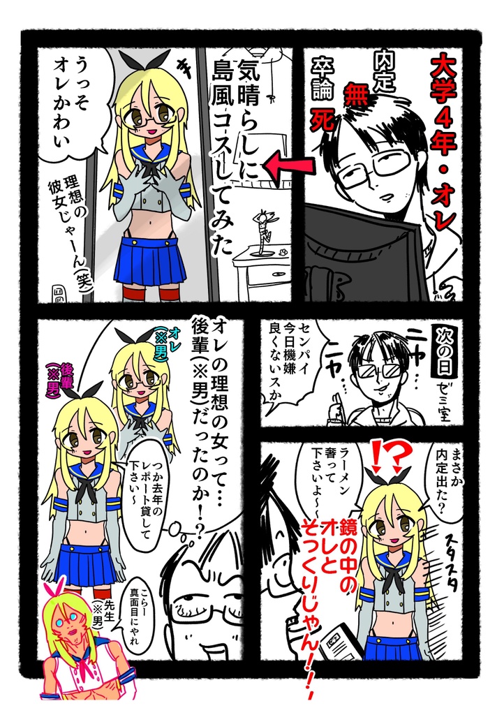 【ダウンロード版】就活・卒論に悩んでるオレが気晴らしに女装コスプレしてみたんだが!?