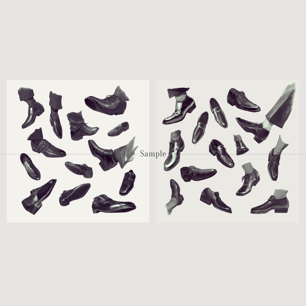 【COMITIA150 新刊】Leather shoes drawing