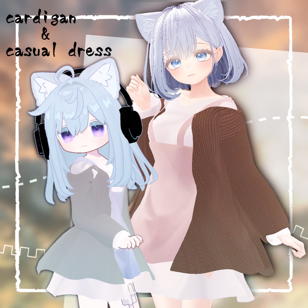 【14アバター対応】Cardigan & Casual dress