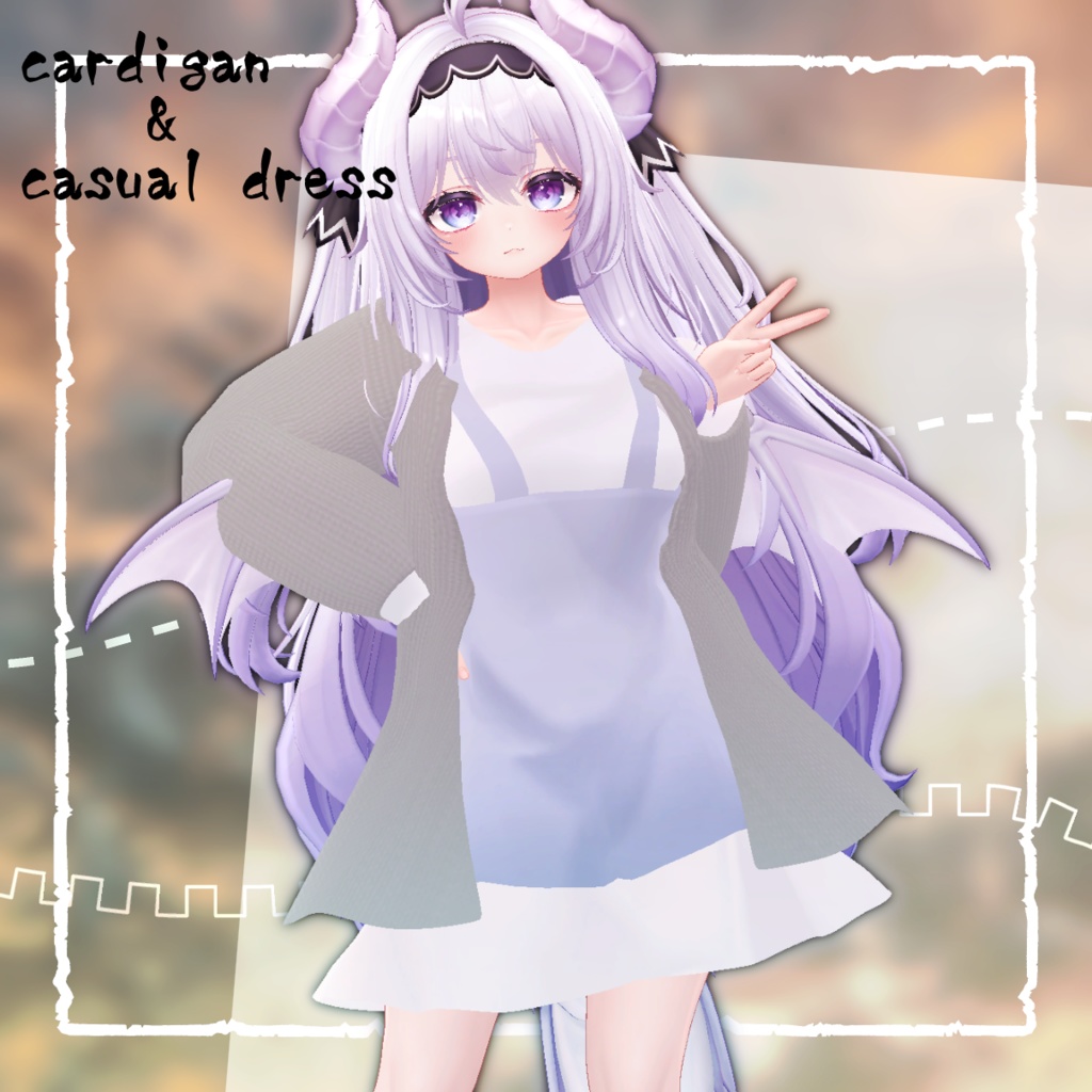 【14アバター対応】Cardigan & Casual dress