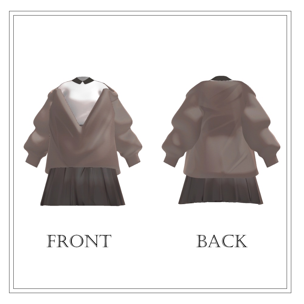 【28アバター対応】Loose Cardigan Uniform