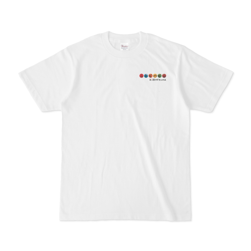 トビハゼ 美味しそうな缶バッチTシャツ 白