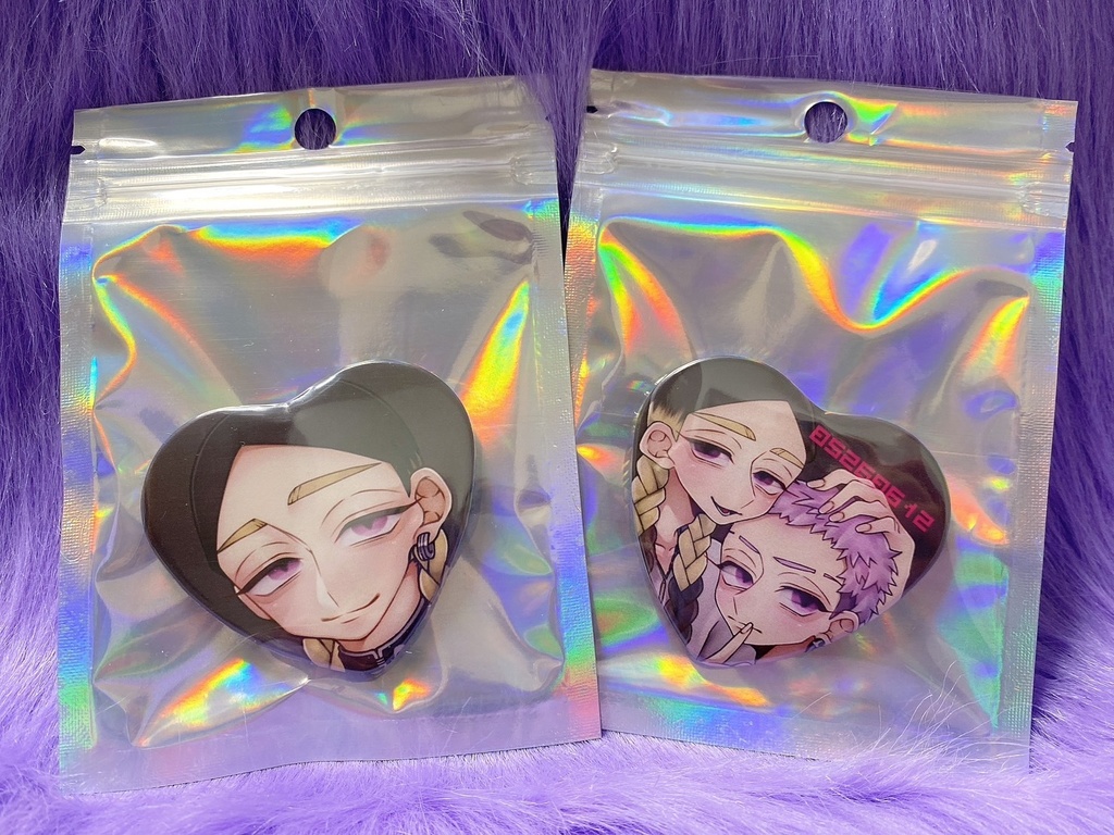 ハート型♥缶バッジ