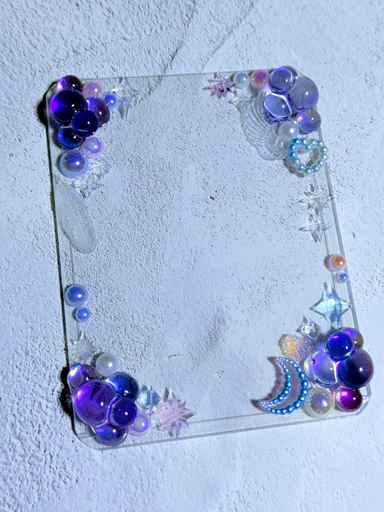 キラキラバブル トレカケース 青 紫(青系パウダー)