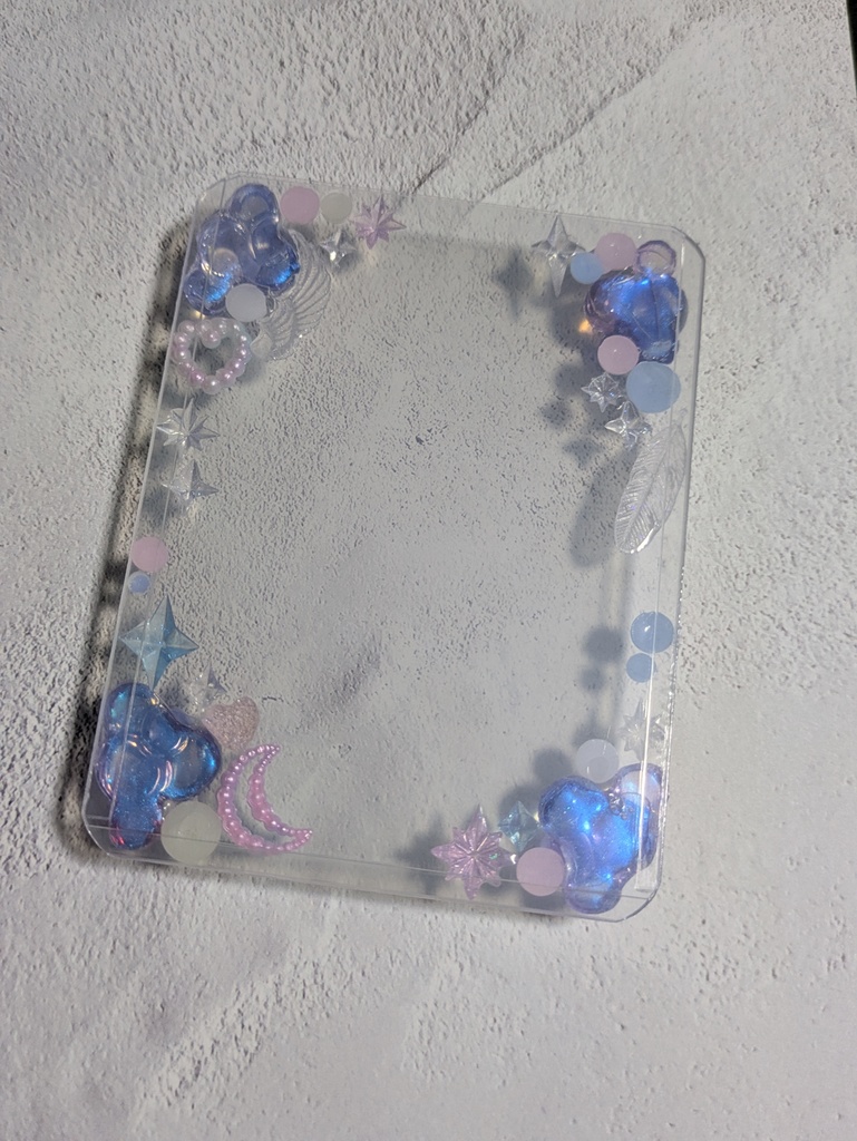 キラキラバブル トレカケース 青 紫(青系パウダー)