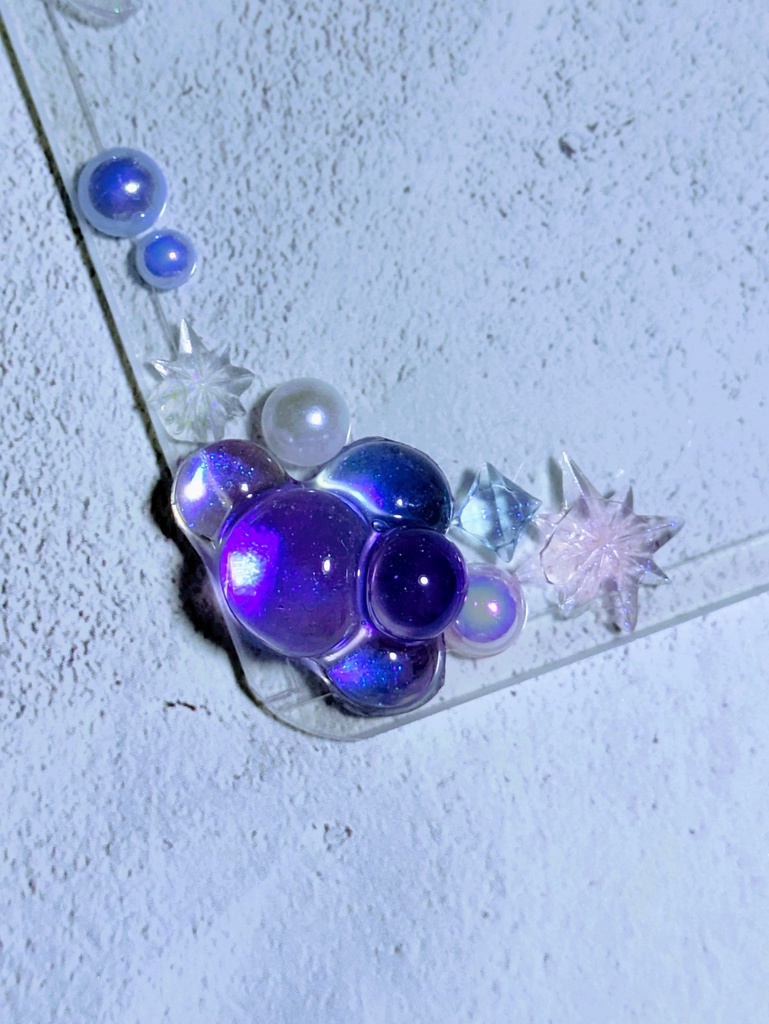 キラキラバブル トレカケース 青 紫(青系パウダー)