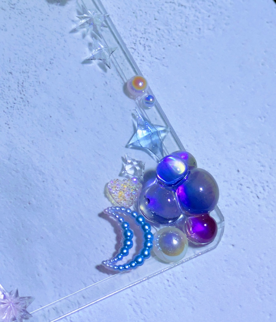 キラキラバブル トレカケース 青 紫(青系パウダー)