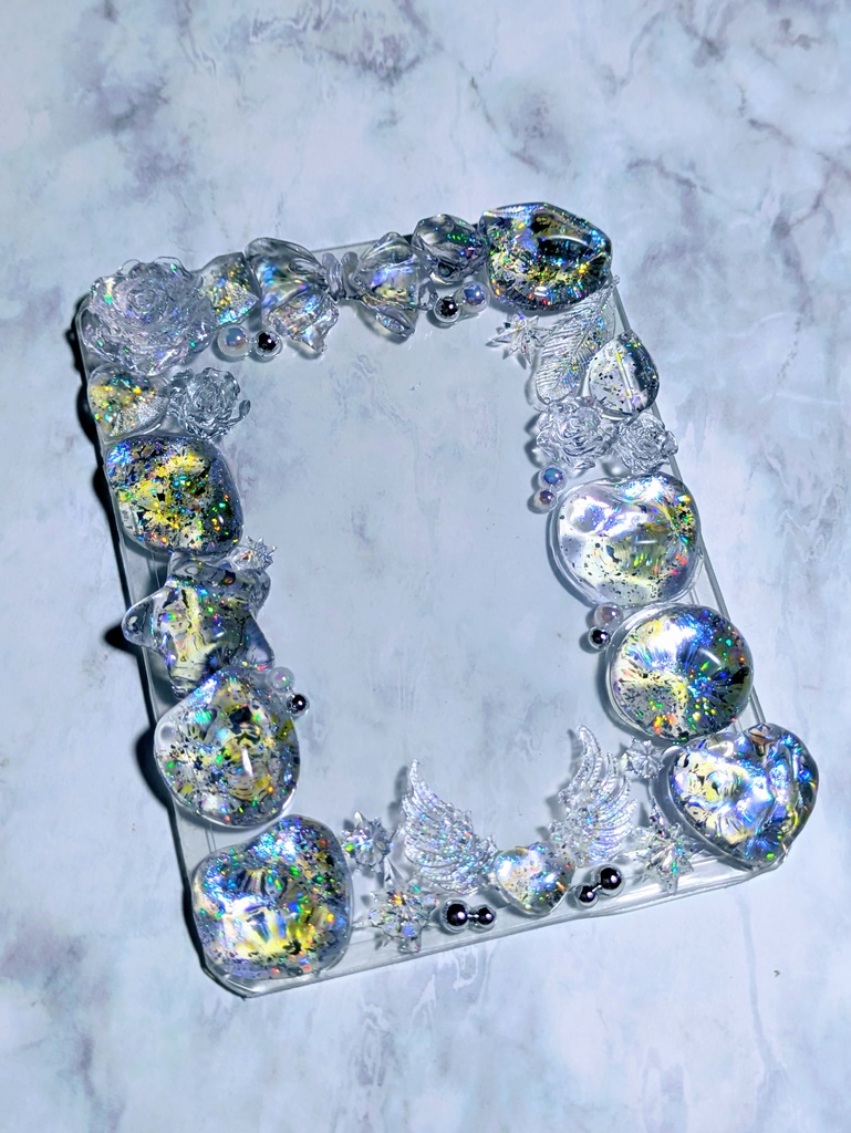 【B8サイズ】レジンデコ クリアカラーオーロラ 硬質トレカケース