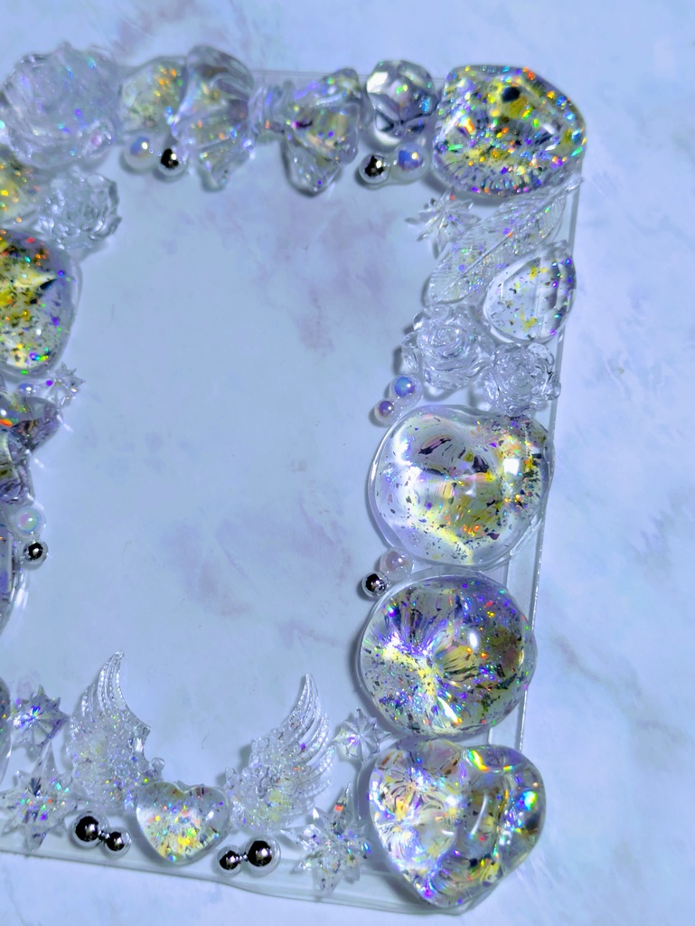 【B8サイズ】レジンデコ クリアカラーオーロラ 硬質トレカケース