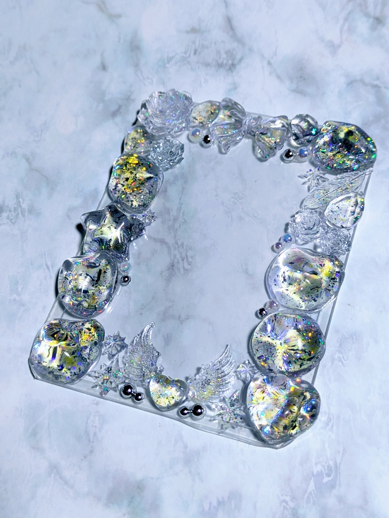 【B8サイズ】レジンデコ クリアカラーオーロラ 硬質トレカケース