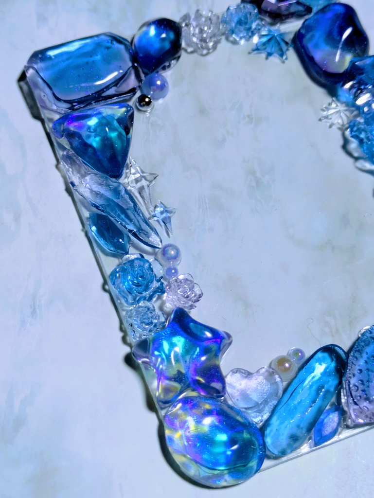 【B8サイズ】レジンデコ ターコイズカラー 硬質トレカケース