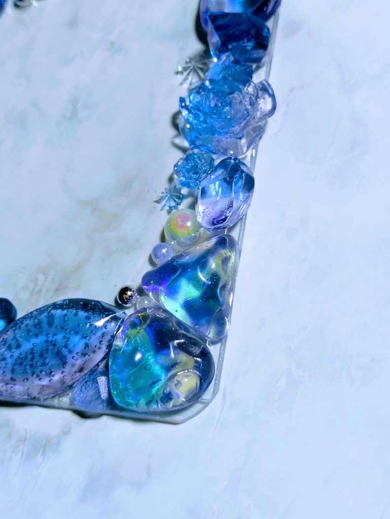 【B8サイズ】レジンデコ ターコイズカラー 硬質トレカケース