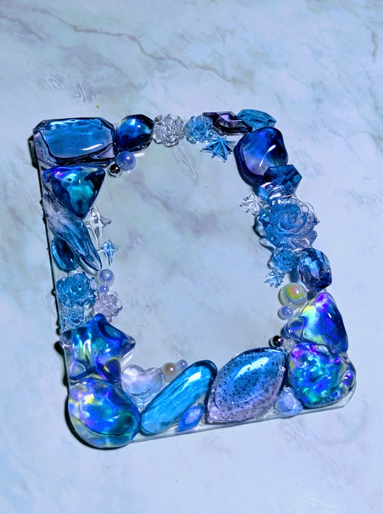 【B8サイズ】レジンデコ ターコイズカラー 硬質トレカケース