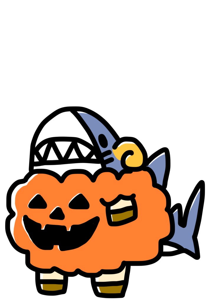 ハロウィンさめひつじアクリルキーホルダー