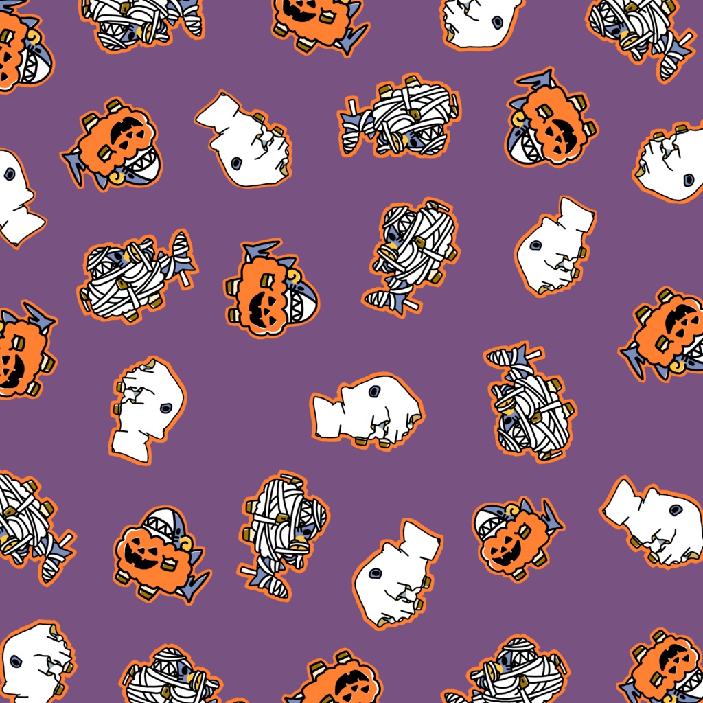 ハロウィンさめひつじメガネ拭き