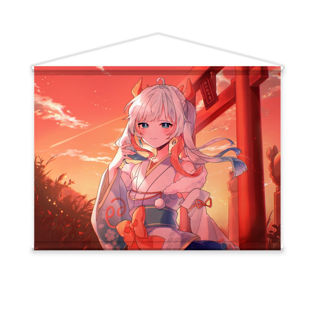 カニちゃそ1位おめでとうのタペストリー