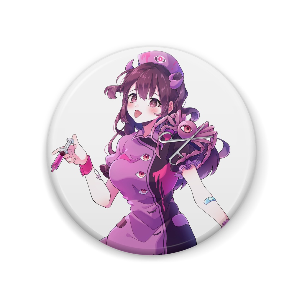 地雷系ナースのあかに＆カッぺの缶バッチ