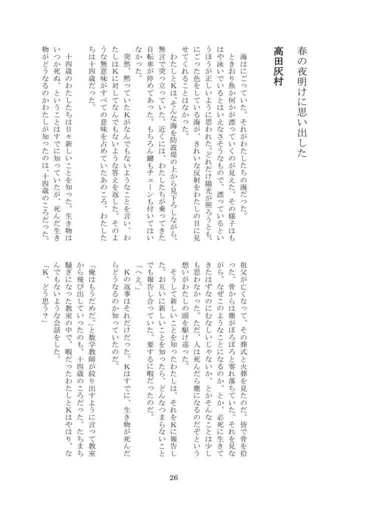 「音楽と感傷」合同誌『バブルガム・レコード』