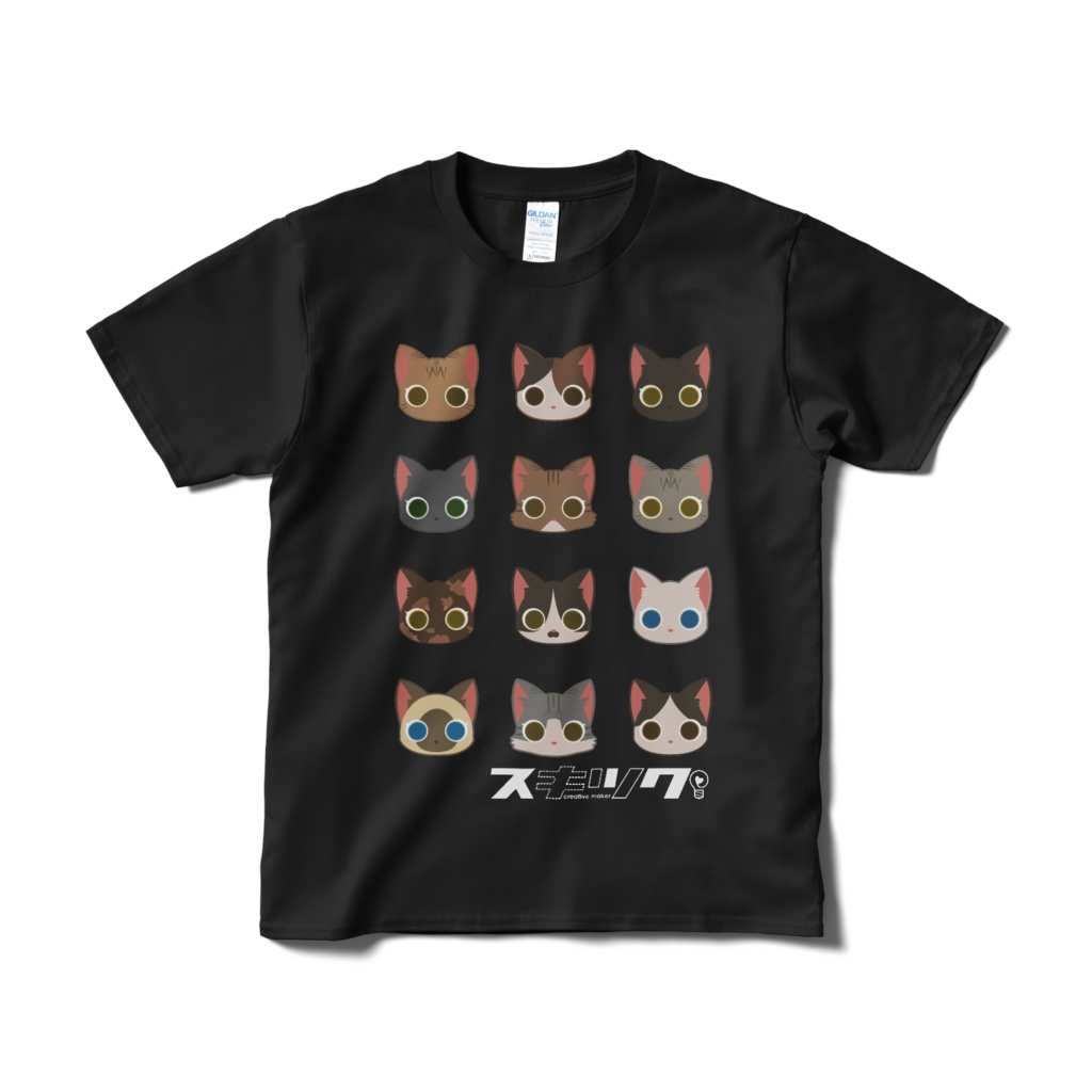 ねこTシャツ＜黒＞