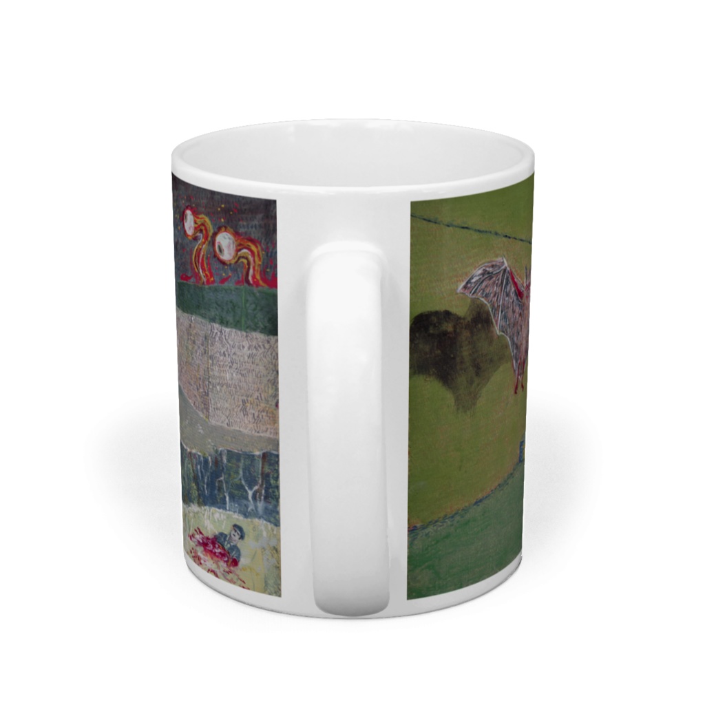 頭から飛び散った脳漿がヘドロの様に滴り落ちるマグカップ