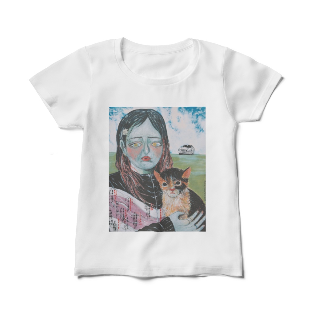 黒い惑星から産まれたレディースTシャツ