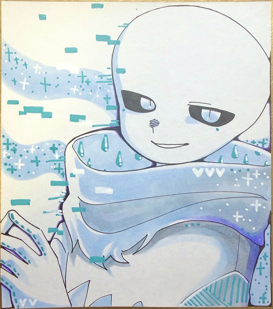 ブルーくん色紙