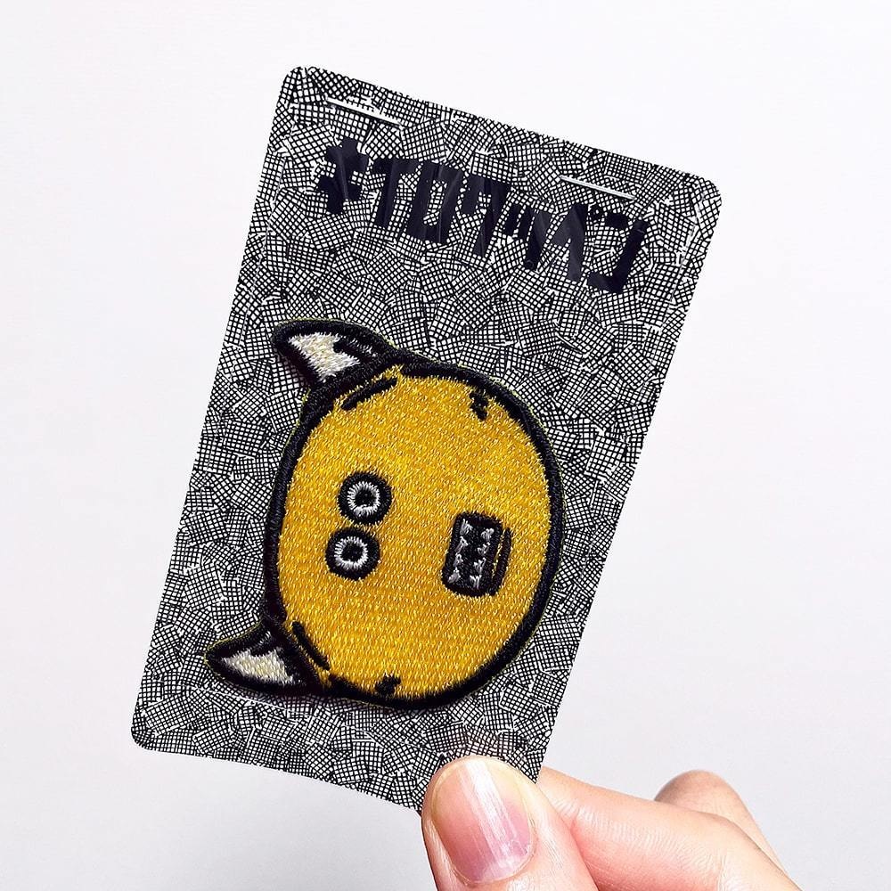 アイロン接着ワッペン キイロの顔