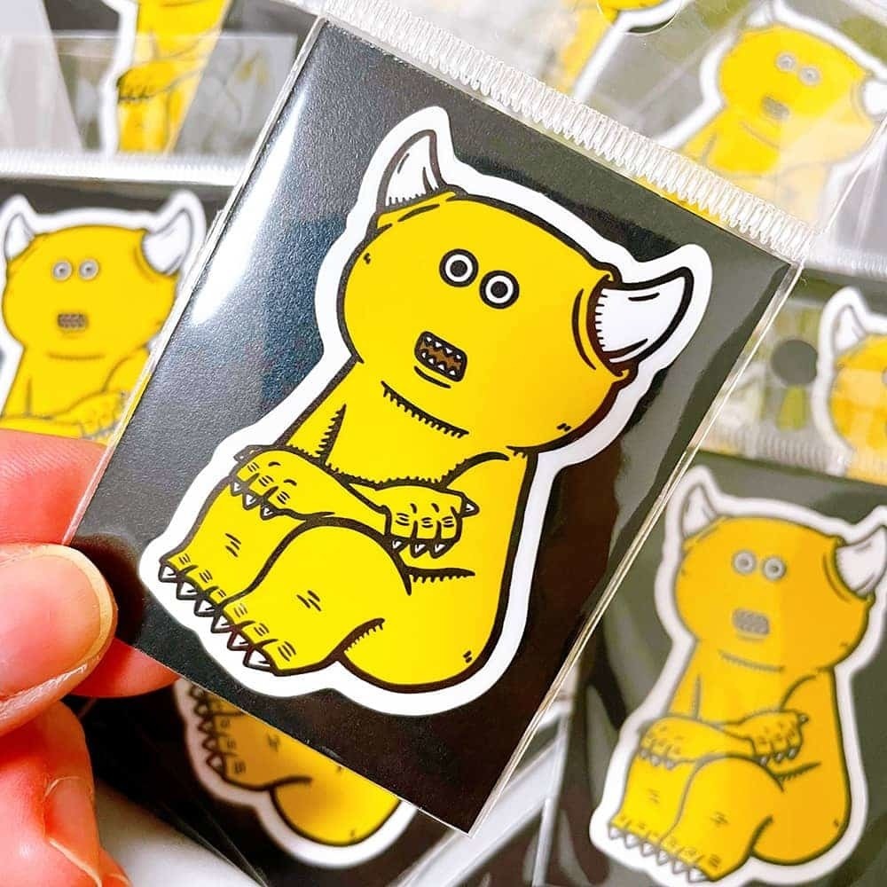 ステッカー おすわり