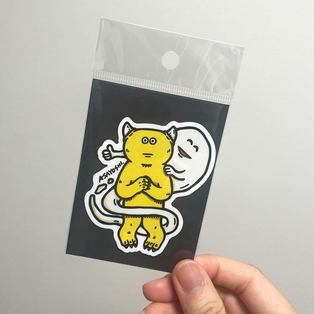 ステッカー キイロとおばけ