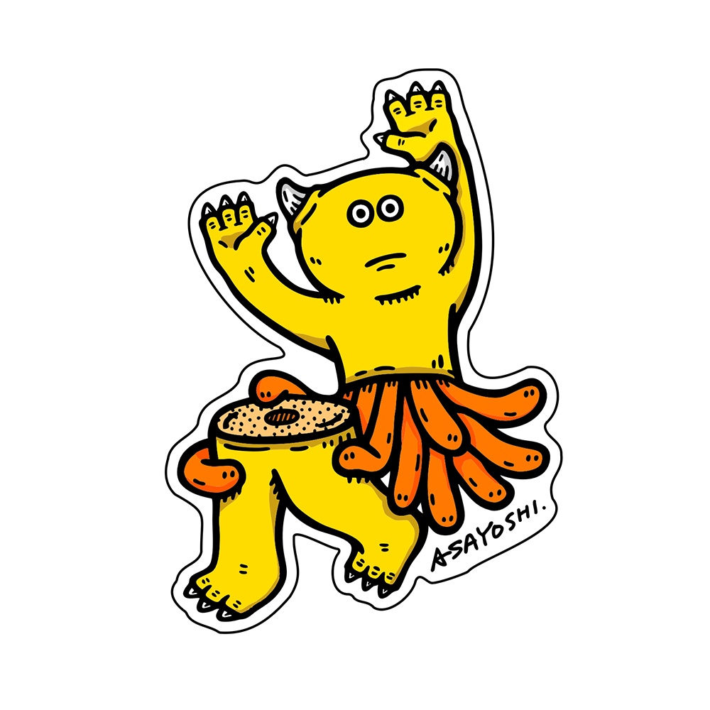 ステッカー キイロがまっぷたつ