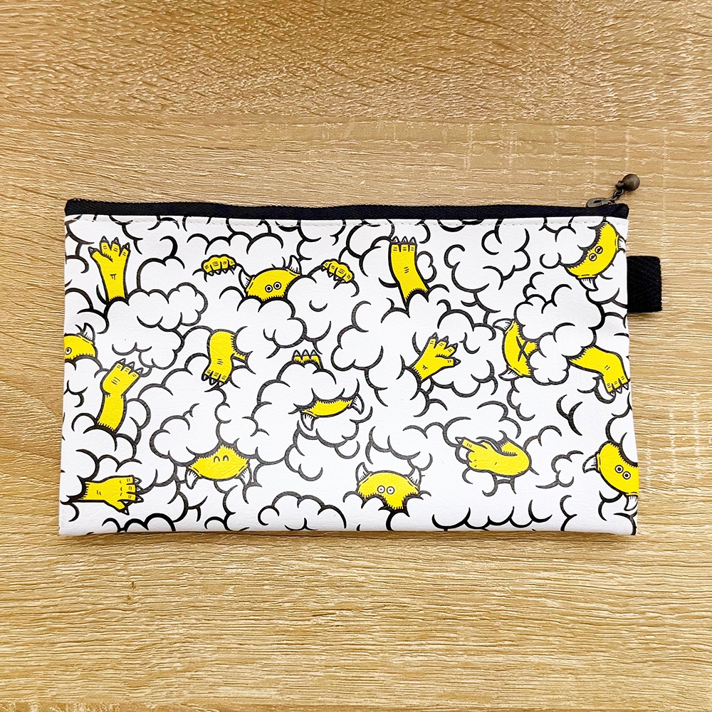 ペンケース もこもこ白