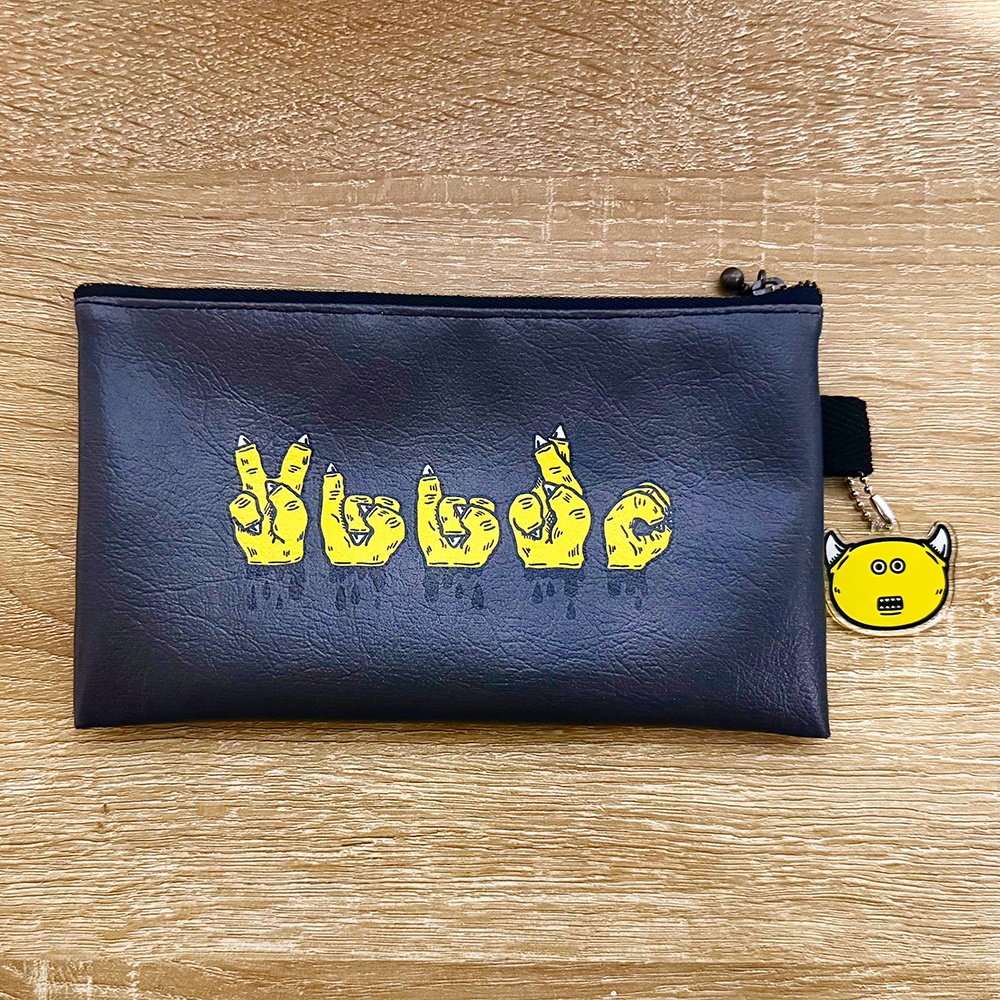 ペンケース 指文字キイロ（アクキー付き）